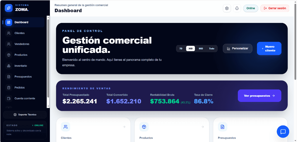 Zoma Dashboard